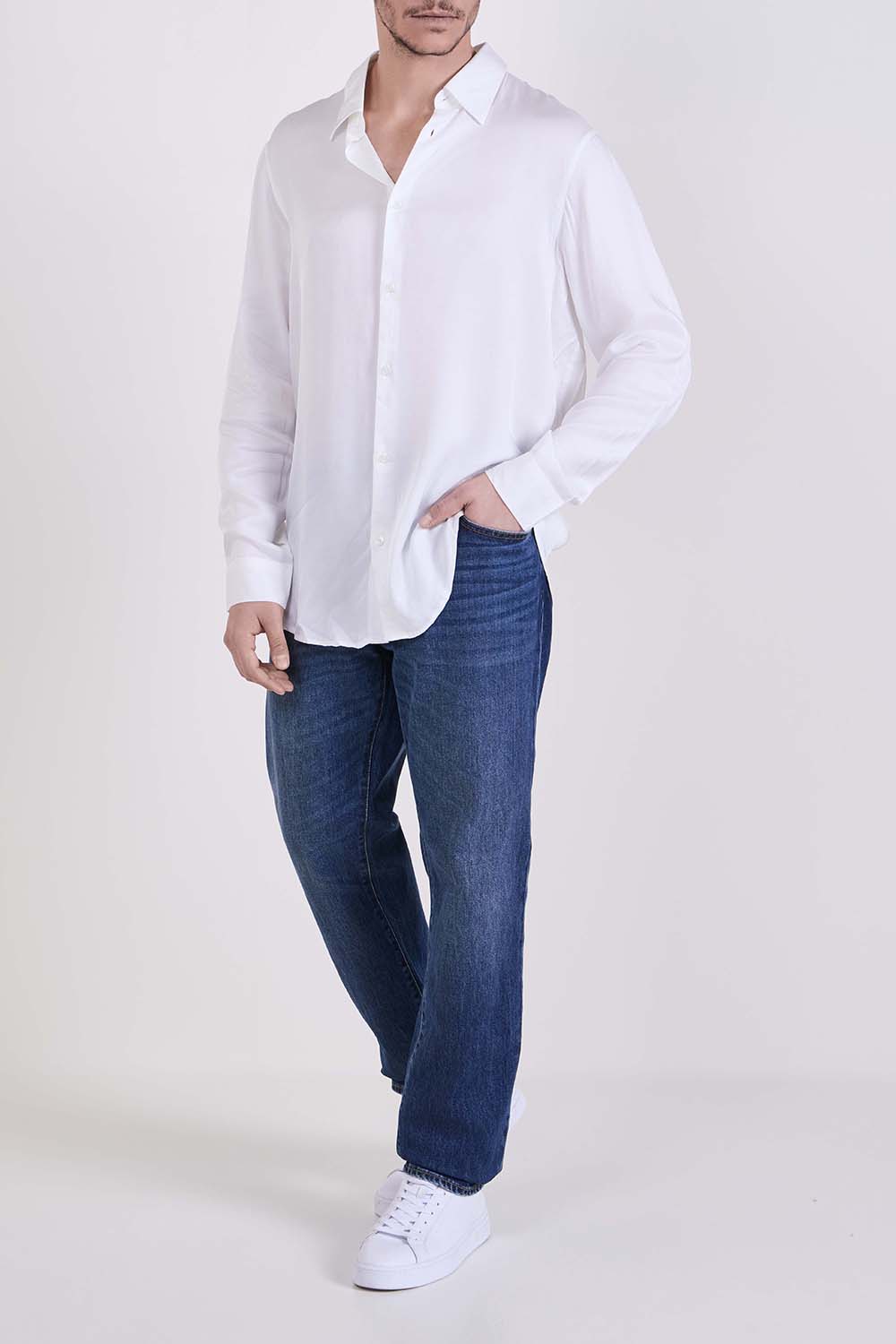 חולצת כפתורים ארוכה